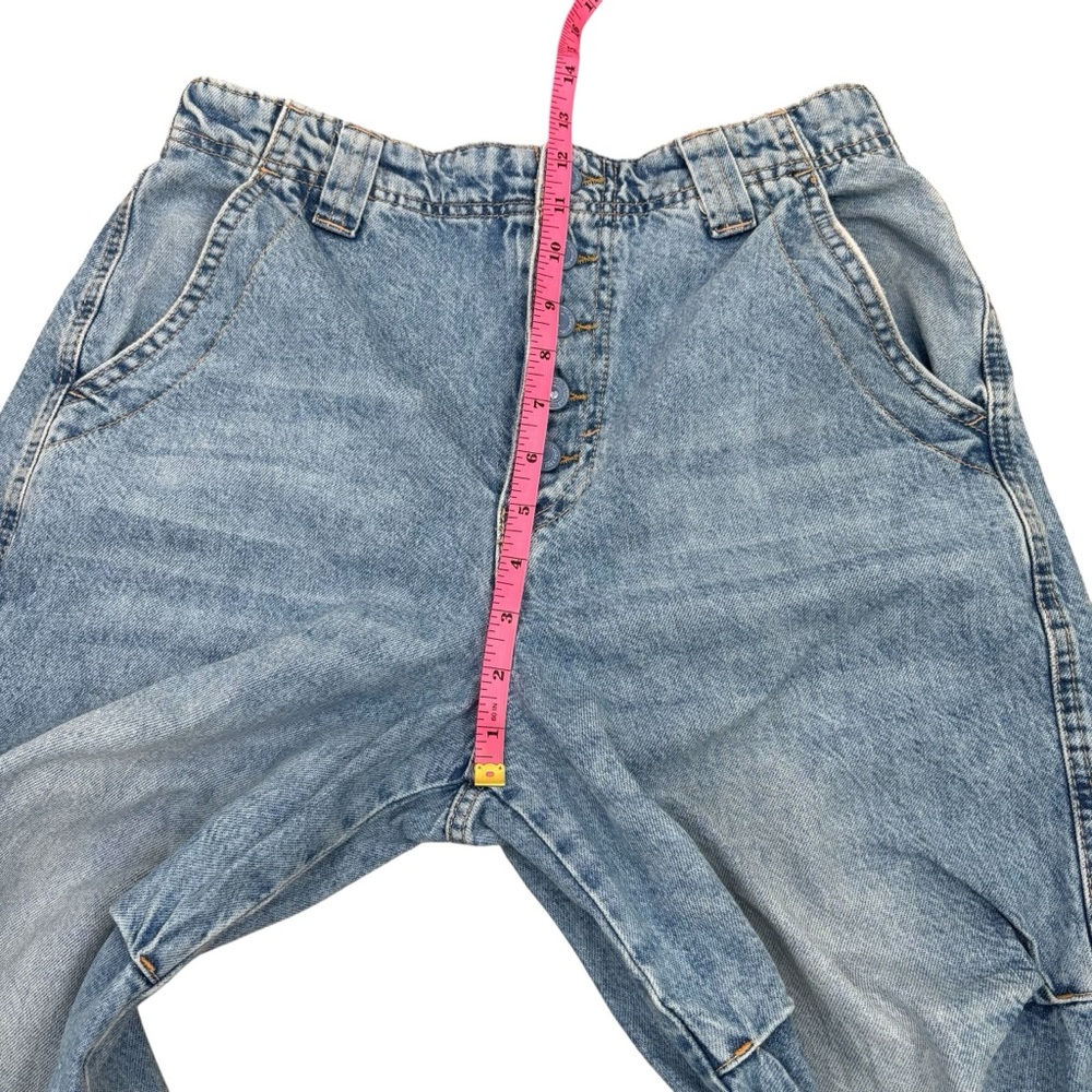 Free People Newbies Solid Slouchy Jeans Stone Wash Wide Leg Size Small Baggy Y2K - Picture 5 of 16